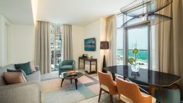 One Bedroom Suite with Kitchen, Balcony, Sofa Bed & Palm Sea View